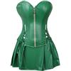 WLFFW Corsetto Pelle Donna e Tutu Corpetto Steampunk | Corsetto bustino con zip, Il elegante e gotico corsetto è versatile e può essere indossato in diverse occasioni