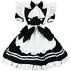 HAOLEI Set Costume da Cameriera Costume Elegante Vestito da Cameriera Pizzo Mini Abito Hot Uniforme Maid Dress Cosplay Babydoll Completo da Fiesta Roleplay Outfits Uniforme Francese Costumi