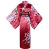 Generic Abito sexy da donna, kimono Yukata in raso, modello Sakura, accappatoio tradizionale, costume da cosplay, 30# Rosso Vino, Etichettalia unica