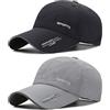 AYPOW 2 Confezioni Cappello da Baseball Asciugatura Rapida, Sport all'Aria Aperta Cappellino Visiera con Tesa Riflettente Uomo Donne, Leggero Cappellini Estivo Berretto Baseball Regolabile Snapback