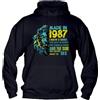Social Crazy Maglia Felpa Cappuccio Uomo & Bambino - Lion Made in Data di Nascita Personalizzata - Super vestibilità Top qualità (M, Nera)