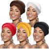 DRESHOW Donna Africane Turbante Pre-Legato Copricapo a treccia Testa Avvolge Cappello Boho Turbante Chemio Cap Elastico Annodato Berretto