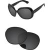 PapaViva - Lenti di ricambio compatibili con occhiali da sole Ray-Ban Jackie Ohh II RB4098 60mm, Nero tinta unita., Jackie Ohh II RB4098 60mm