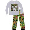 MINECRAFT Pigiama, Pigiama Bambino Creeper, Pigiami Ragazzo Gaming Manica Lunga, Multicolore 9-10 Anni