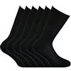 Fontana Calze, 12 paia di calze UOMO sanitarie a bassa compressione in cotone 100%. NERO TG 39/41,5