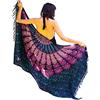 Mandala Life ART Pareo Mare Donna Lungo Grande Lungo Frangia Viola Telo Sarong Xxl Bohemian Copricostume Da Spiaggia Bikibi Cover Up Gonna Decorazione Murale Arazzo Da Parete 180X120Cm Rayon Fatto In India