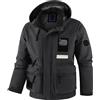 Vhersily Giacca da Sci Montagna Calda Invernale Parka da Neve Imbottita Cappotto da Snowboard in Pile con Cappuccio Impermeabile Uomo Leggere Giubbotto da Coppia, Spessa Giacca in Cotone Termico