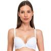 SIELEI, Reggiseno con Coppe Graduate e Ferretto per Un Effetto Push-up, Realizzato in Morbido Pizzo, Spalline Regolabili, Designed in Italy, Color Bianco, Taglia 4B