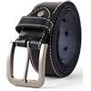 3ZHIYI Vintage Cintura Uomo in pelle di bufalo Jeans Abbigliamento Casual Wear