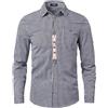 LUYANA Camicia tradizionale da uomo a maniche lunghe, a quadretti | Classico design ricamato, camicia casual con bottoni, stile bavarese, in cotone, a quadri, taglie M-XXXL