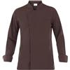 GIBLOR'S Giacca Chef Uomo Leggera Giorgio, Manica Lunga, 100& Poliestere, No Stiro (Marrone, XXL)