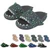 Chagoo Galaxy Shark Slides, Pantofole Shark Cloud Glow in the Dark Donna Uomo Pantofole estive con suola spessa Pantofole estive Pantofole da spiaggia fluorescenti (40/41 EU, Galaxy Dark gray)