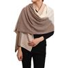 Prettystern Donna 100% Cashmere cachemire Plaid Stola Sciarpa lavorata a maglia con contrasto di colore fili scintillanti