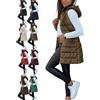 Generico 2025 New Long Puffer Vest Women Fall Winter Warm Quilted Sleeveless Vests Puffy Zip Up Fall Coat Outerwear (E,XXL)