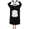Luojida Felpa Plaid con Cappuccio Animale Coperta Portatile Unisex Coperta Indossabile Donna Oversize Plaid con Maniche Uomo, Stile 1, Taglia unica