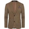 PJ PAUL JONES Sakko - Giacca da uomo vintage British Blazer, con 2 bottoni, in tweed, marrone, S