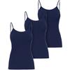 Ladeheid Canottiera Donna Cotone con Spalline Sottili Intimo Donna Confortevole, Canotta Donna Canottiere Donna Cotone, Top Donna Elegante, Set di 3 Pezzi LA40-263