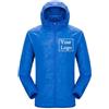 Generic Giacca da Esterno con Logo Personalizzato Giacca A Impermeabile con Cappuccio Fai da Te con La Tua Immagine/Testo Cappotto Antipioggia da Campeggio Ideale Royal color2,XL