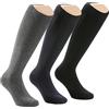 Easy8 Nero-Grigio-Blu 40-45, Calze da Uomo Lunghe in Caldo Cotone, 6 PAIA, Calzini Uomo Lunghi, Colorati, Fantasia, Calzini Eleganti, Caldi, Invernali, Alti, Calzettoni