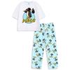 Pingu Pigiama da Donna Bianco e Blu a Maniche Corte e Gamba Lunga | Pigiama e Abbigliamento da casa con Personaggi dei Cartoni Animati | Pigiama con Stampa Relax Merch