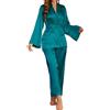 Generic Pigiama Donna Primavera，Camicia da Notte Sciolto Lungo Leggero Morbido Tuta Sensuale Abbigliamento per la casa Delicato sulla Pelle Elegante