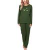 Merry Style Pigiama Manica Lunga Donna 91LW1 (Verde Scuro (Manica Lunga), L)