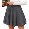 Adigaber Gonne Mini a Maglia Donna Linea A Gonna Plissata a Vita Alta