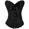 Generic Top a Tubo Bustier con Corsetto Sottile con Lacci Floreali Vintage Sexy da Donna Collegamento Costume Cosplay