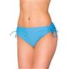 Aquarti Slip Costume Donna con Laccetti - Slip Bikini Donna Regolabile con Arricciatura, Blu Turchese, 48