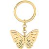 LONYOO Acciaio Inox Ciondolo Farfalla Portachiavi Regali Farfalla per Donna Ragazze Portachiavi Auto Borsa Charms (Placcato Oro #10)