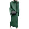 EGSDMNVSQ Vestito in Maglia da Donna 2 Pezzi - Maglione e Gonna Longuette Aderente - Abito Girocollo