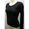 RAGNO Maglietta t-Shirt Girocollo Donna Manica Lunga Calda Viscosa Articolo 076629, 020 Nero, 5-Quinta (EU L - F 4 - USA M - GB 36)