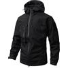 uxxnjfg Impermeabile Uomo Giubbotto Softshell Bomber Running Antipioggia Giubbotto Invernale Uomo Casual Taglie Forti Giacca Abbigliamento Mezza Stagione Leggero Vestiti(Nero,L)