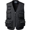 KTWOLEN Gilet da Pesca Uomo Gilet Smanicato Estivo Multitasche Caccia Giubbotto Giacche Senza Maniche da Lavoro, Nero, XL