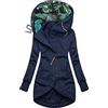 Cocila Cappotto da donna con cappuccio solido Giacca di con coulisse e fodera stampata di media lunghezza Capispalla sottile con Borsa Termica Giacca Fucsia Donna Black Friday