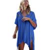 Shuanghao Vestito Kimono Pareo Copricostume Mi Bolero Coprispalle Caftano Pareo da Donna Mare Pizzo Bianco Nero Elegante Estivo Estate Donna Cerimonia Sexy Curvy Taglie Forti Lungo Cardigan