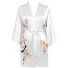 BABEYOND - Vestaglia da donna con stampa floreale, accappatoio estivo, kimono corto, in raso, da donna, da spiaggia