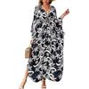 YouKD Abito estivo spazioso in caftano Bohemian Beach Bikini Cover Up Plus Size Robe da donna, A colore 3, Taglia unica