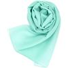 MAPIMANIA - Stola Elegante Donna Color Acqua Marina per Cerimonia e Matrimonio Made in Italy, Scialle coprispalle estivo Chiffon 200x80, Sciarpa Copri spalle per abito