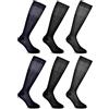 LANCETTI - 12 Paia di Calze Classiche Eleganti e Lunghe per Uomo in Pregiato Cotone Filo di Scozia - Vari Colori Disponibili