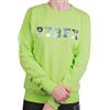 PYREX ORIGINAL - Felpa Girocollo da Donna in Cotone, Polsini Elasticizzati, Logo Frontale Riflettente - Art.45163 (Giallo Lime, L)