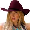 DRESHOW Cappello a tesa Larga Fedora per Donna Cappello Floscio Panama Retrò con Fibbia per Cintura