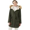 OROLAY Parka Invernale da Donna Foderato in pile Addensato con Cappuccio e collo in Pelliccia Rimovibile