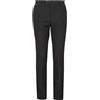 Xposed Pantaloni da Smoking Neri da Uomo con Pantaloni Eleganti dal Davanti Piatto dal Taglio Sartoriale con Nastro di Raso