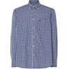 El Búho Nocturno Camicia Uomo Maniche Lunghe Popeline a Quadri con Tasca Easy Iron Extra Soft, 50% Rayon derivato dal bambù, 50% Poliestere, Blu 0309, XXL