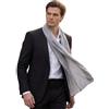 LA FERANI Sciarpa da Uomo 100% Seta Chiffon 180 x 80 cm Tinta Unita per Abito Blu Scuro, Panno di Seta Stola Business Style Regalo per Lui, Bianco