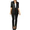 HEONSATI Abito da Cerimonia Donna Curvy Abito Due Pezzi Casual Eleganti Manica Lunga Complete da Cerimonia Aperto Davanti Colletto Set da Lavoro Giacca E Pantalone con Bottoni Completo da Cocktail