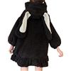 NIUVOO Kawaii Lolita Coniglio Cappotti Con Cappuccio Carino Soffici Orecchie Di Coniglio Goth Vestito Moda Bunny Ragazze Giacca Gonna Outwear Top Autunno Inverno