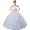 BEAUTELICATE Sottogonna Petticoat Donna Gonna Lunga 6 Cerchio Crinolina Rockabilly Vintage Sottoveste per Vestito Abito da Sposa Anni 50 Bianca Nera