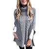 Generic Maglione Lungo Donna per Leggings Sweater Pants Maglione A Collo con Maniche Lunghe da Donna più Recente del 2025 Spalle Scoperte Maglia Lana Grey XL